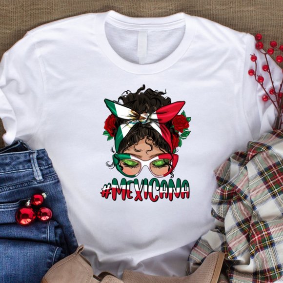 T-Shirt Femme 'Mexicana' – Coton – Héritage Hispanique & Fierté Mexicaine